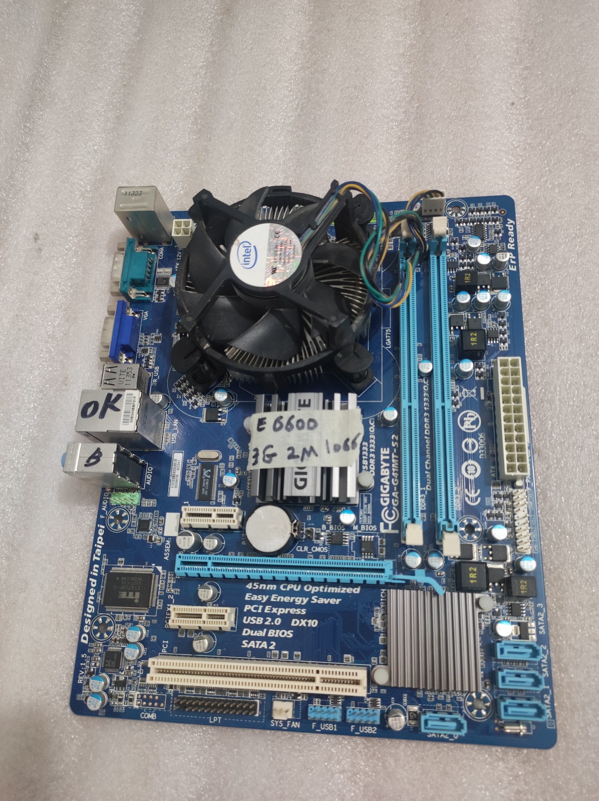 مادربرد GA-G41MT-S2 با CPU E6600