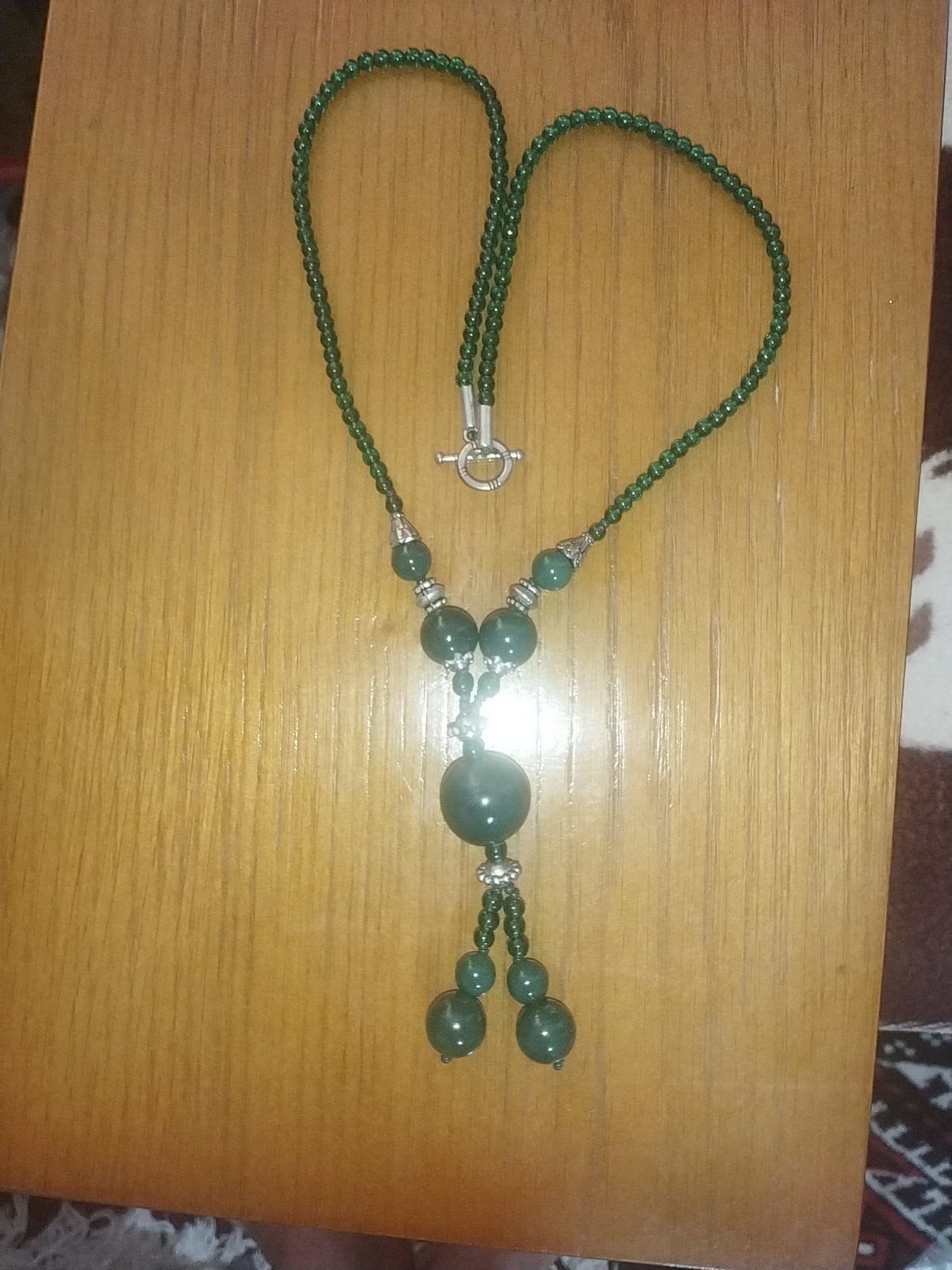 گردنبند عقیق یمنی سبز