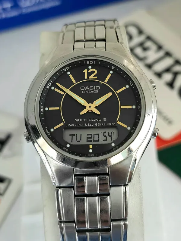 ساعت کاسیو دوزمانه خورشیدی ساخت ژاپن