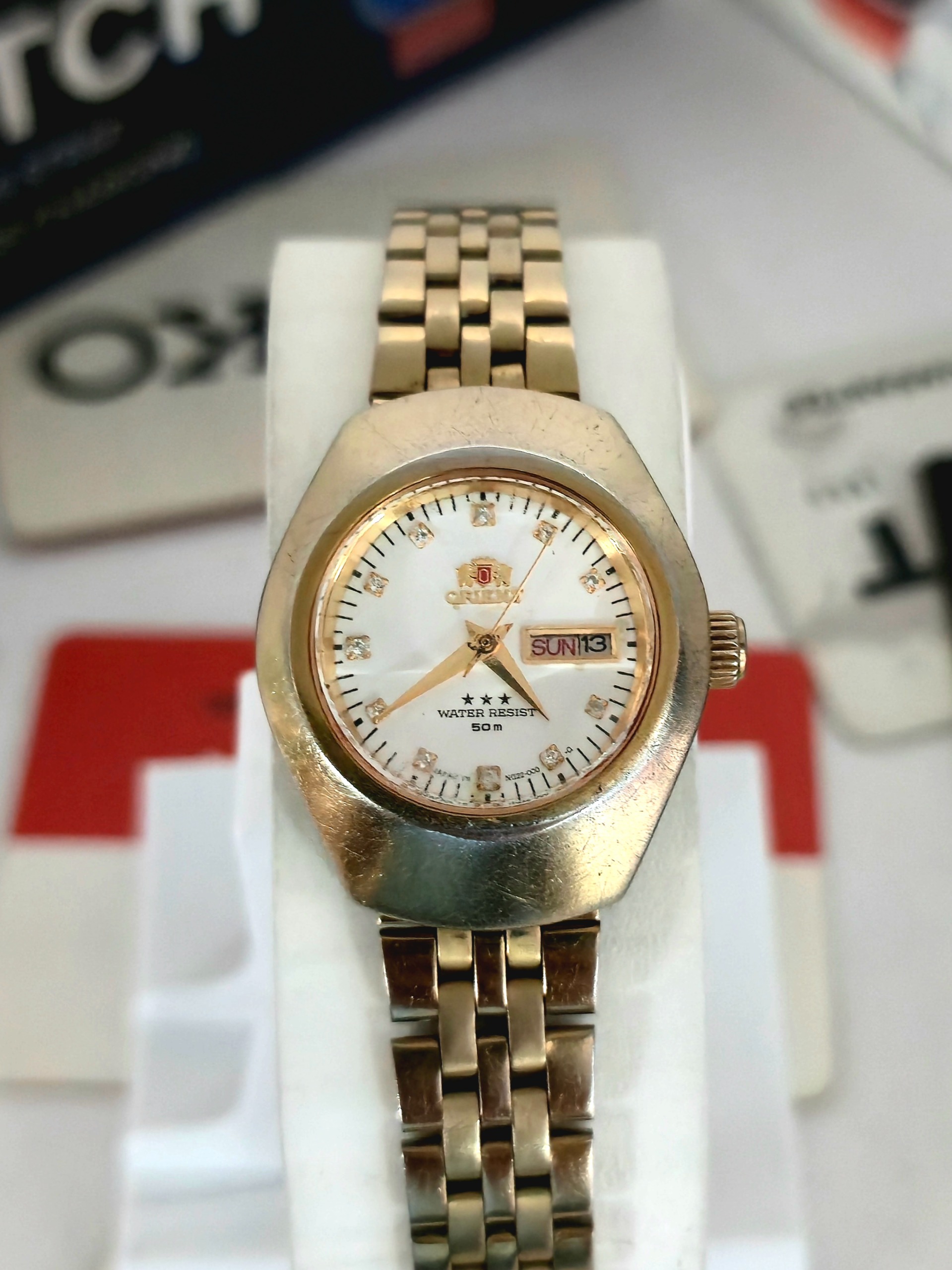 ساعت اورینت زنانه کوکی و اتومات