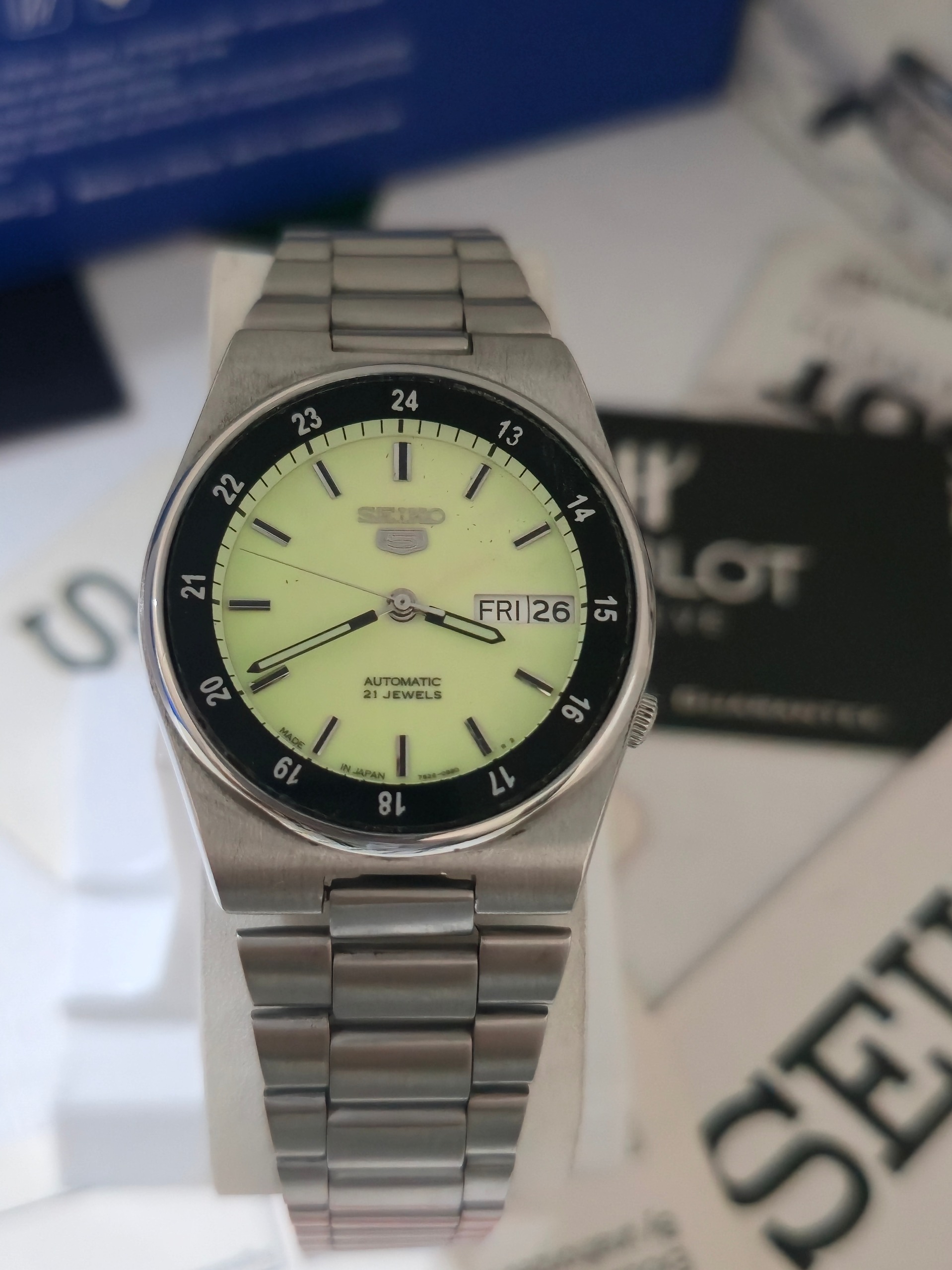 ساعت سیکو پنج اتوماتیک پشت شیشه ای