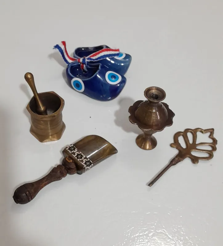 سرمه دان برنجی سرتاس مینیاتوری هاون