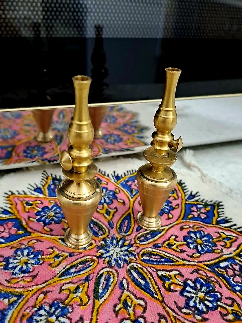 جفت گردسوز آنتیک برنجی تزئینی بینظیر