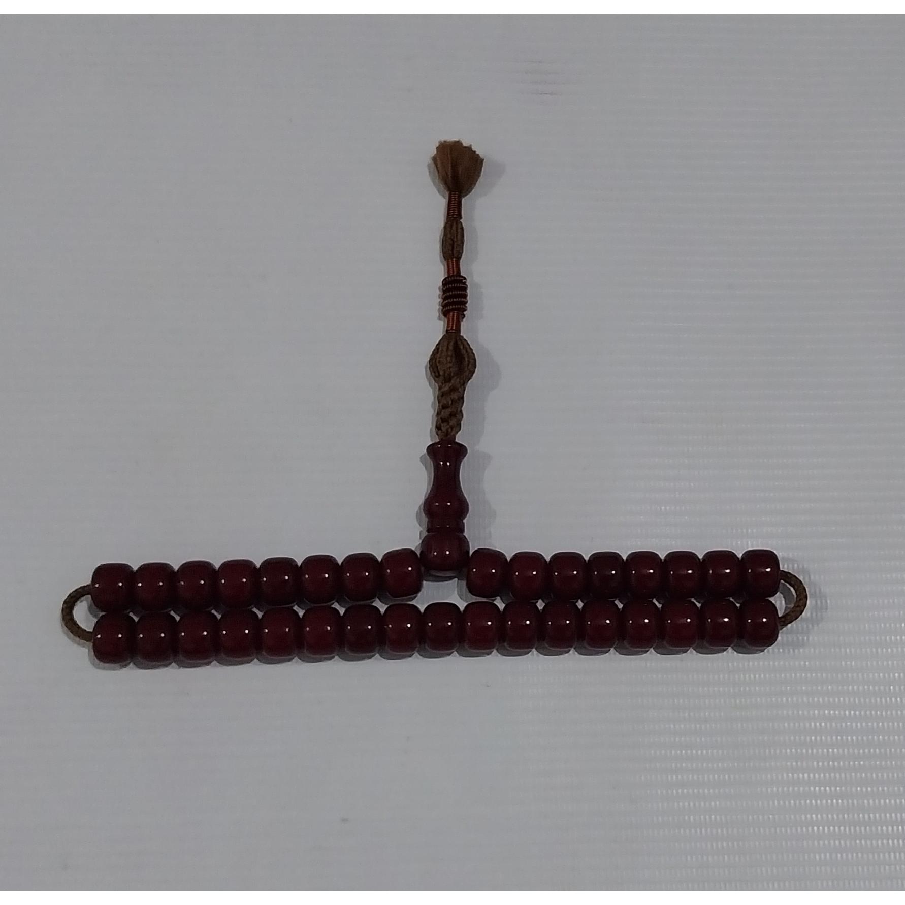 تسبیح سندلوس آلبالویی 33 دانه اصل