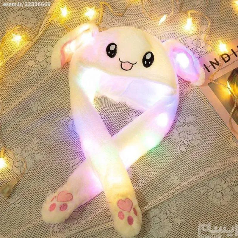  کلاه گوش متحرک خرگوشی چراغدار