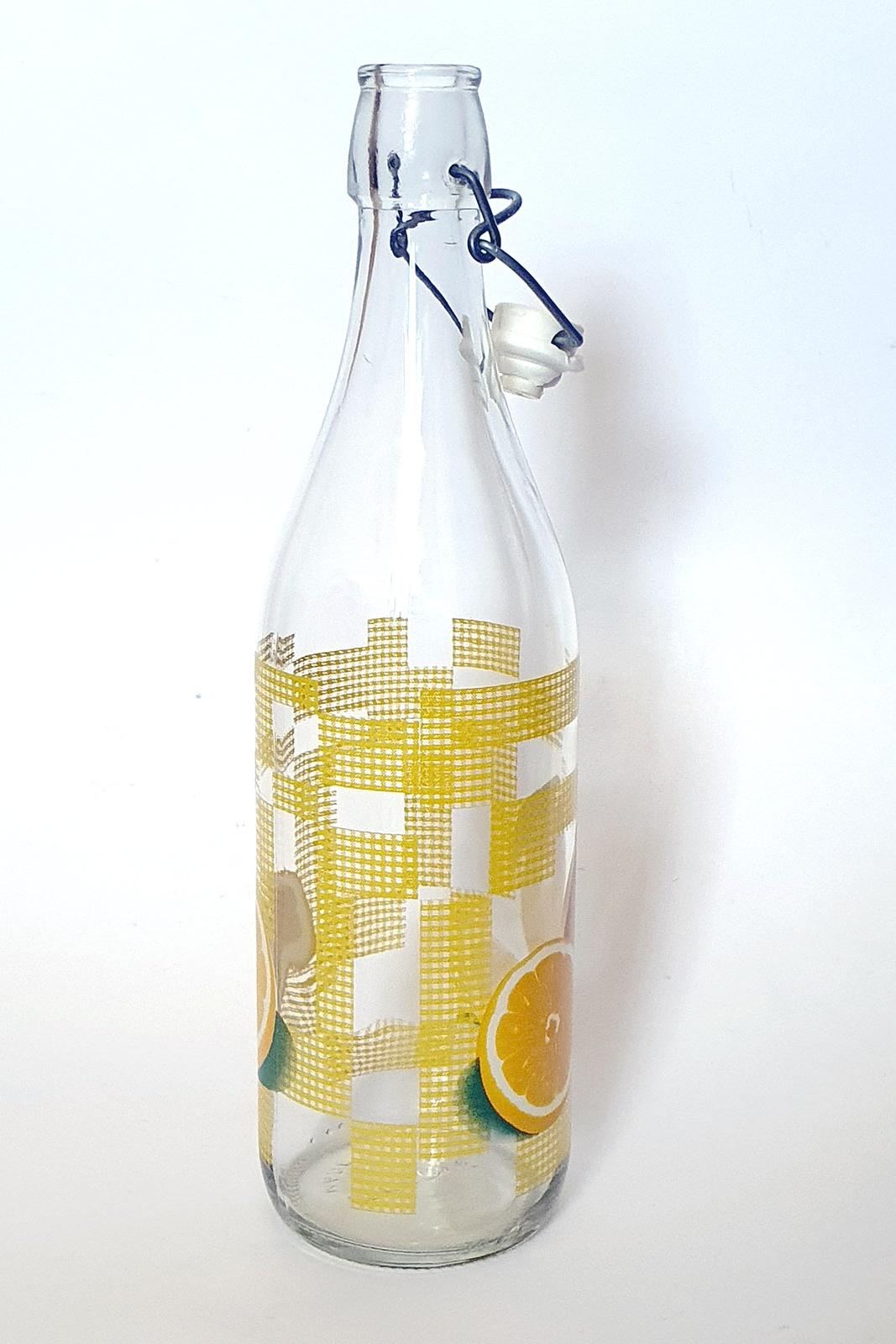 بطری شیشه ای در قفلی (طرح لیمو)