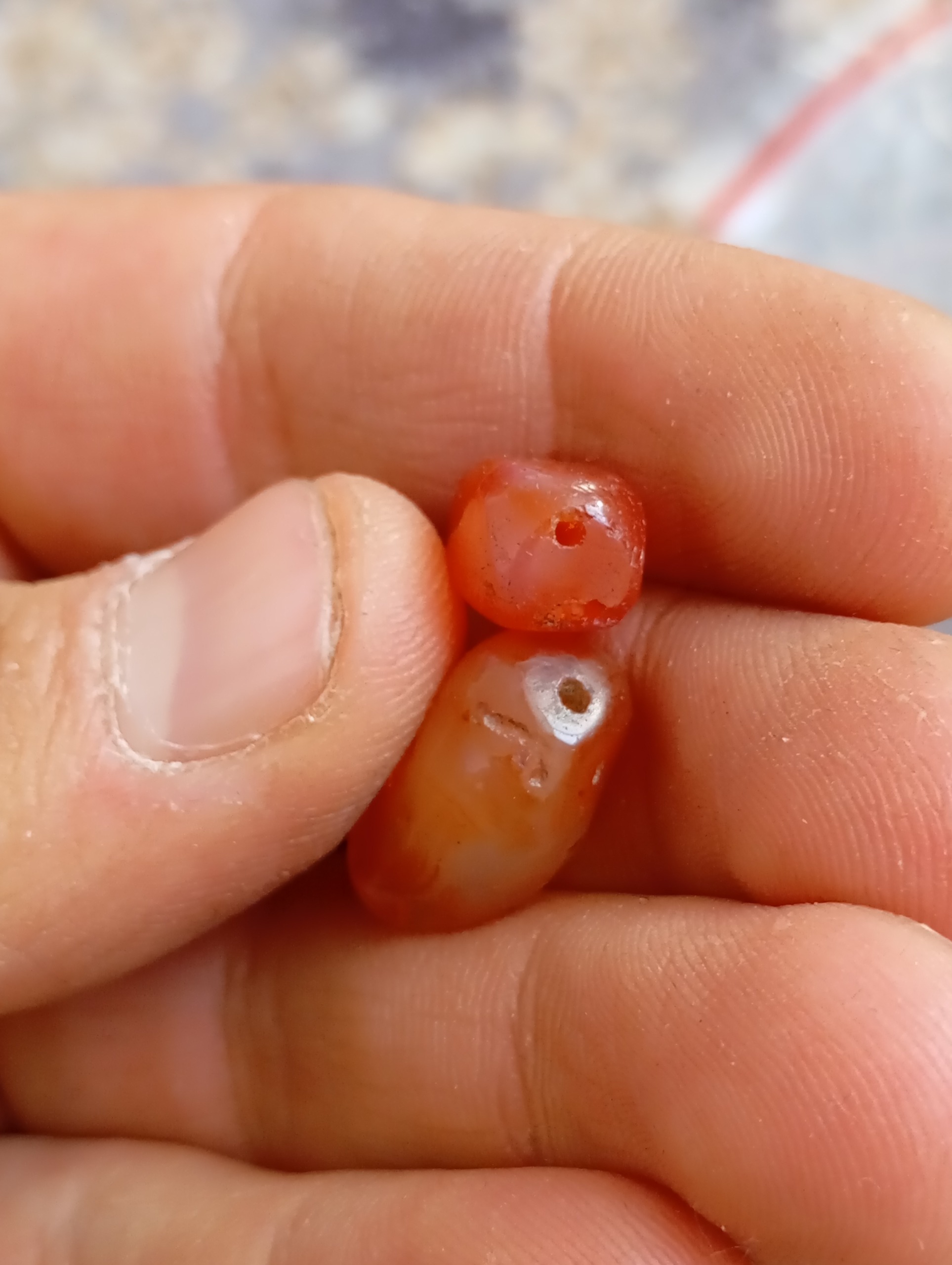 جفت مهره عقیق زیبا