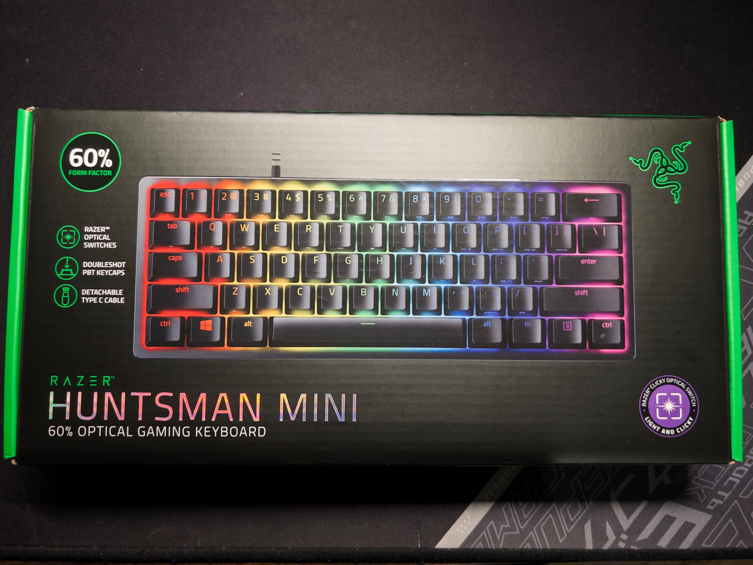 کیبورد تمام مکانیکال RAZER HUNTSMAN MINI PURPLE