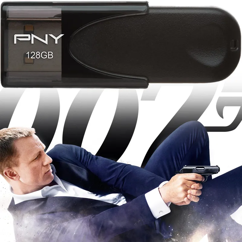 فلش مموری 128 گیگ PNY مجموعه عظیم 007 جیمزباند FHD