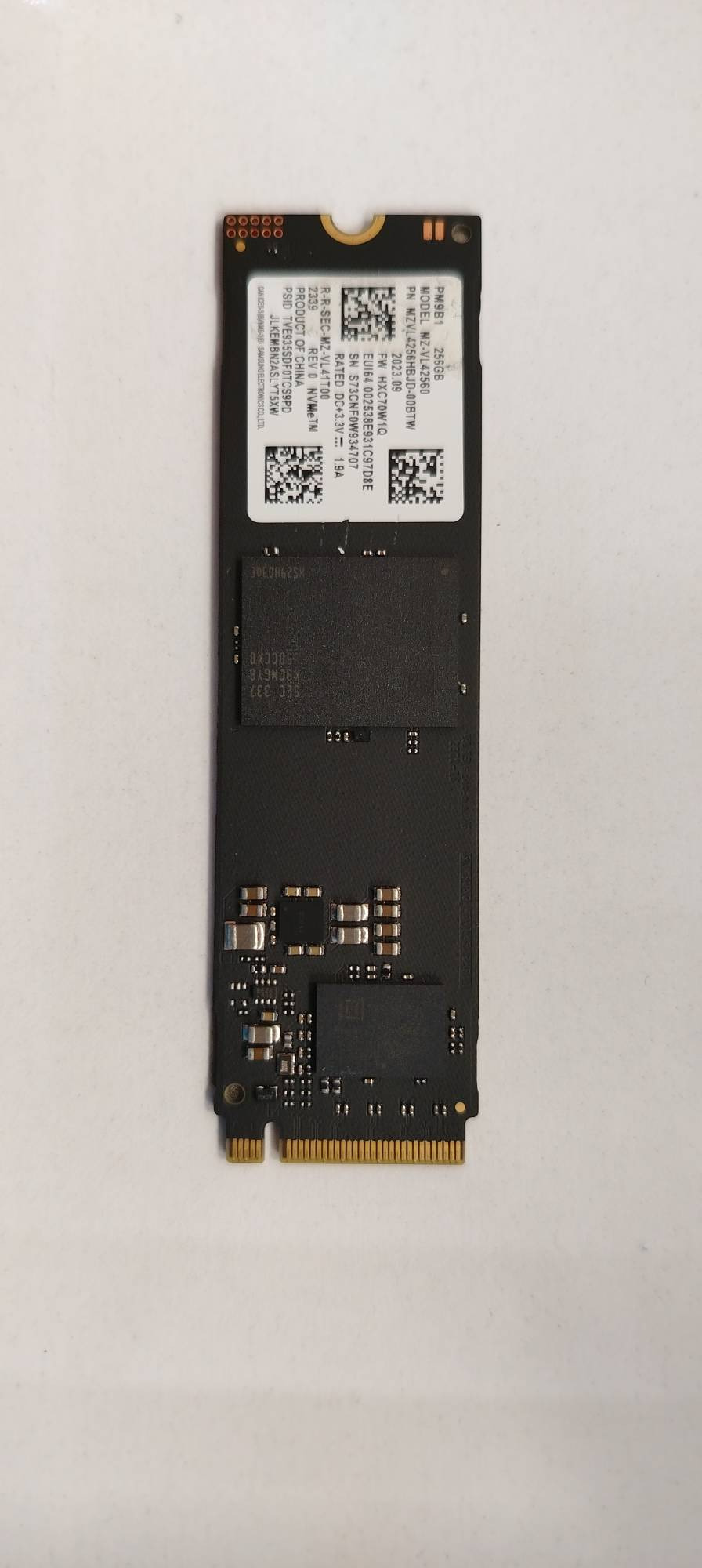 ssd 256 m2 gen4 samsung model pm9b1