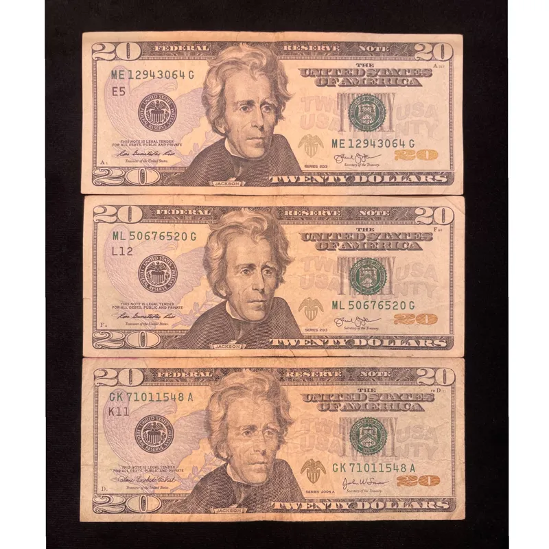 اسکناس 20 دلار آمریکا