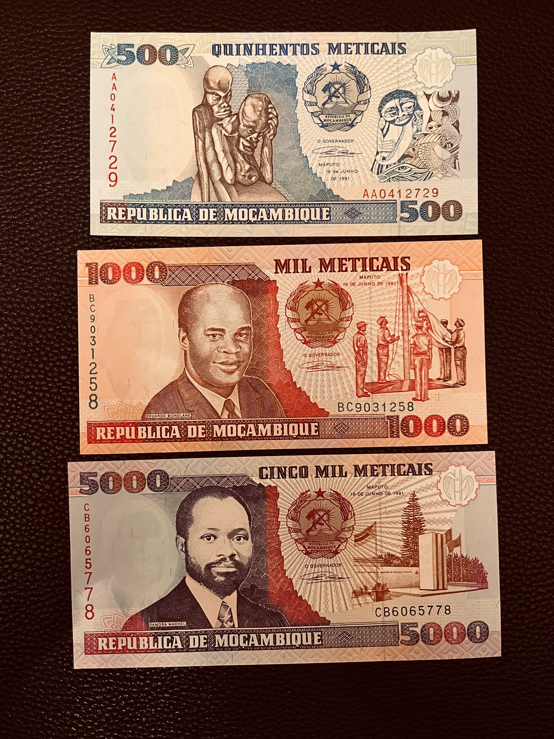 اسکناس موزامبیک 500-1000-5000متیکال