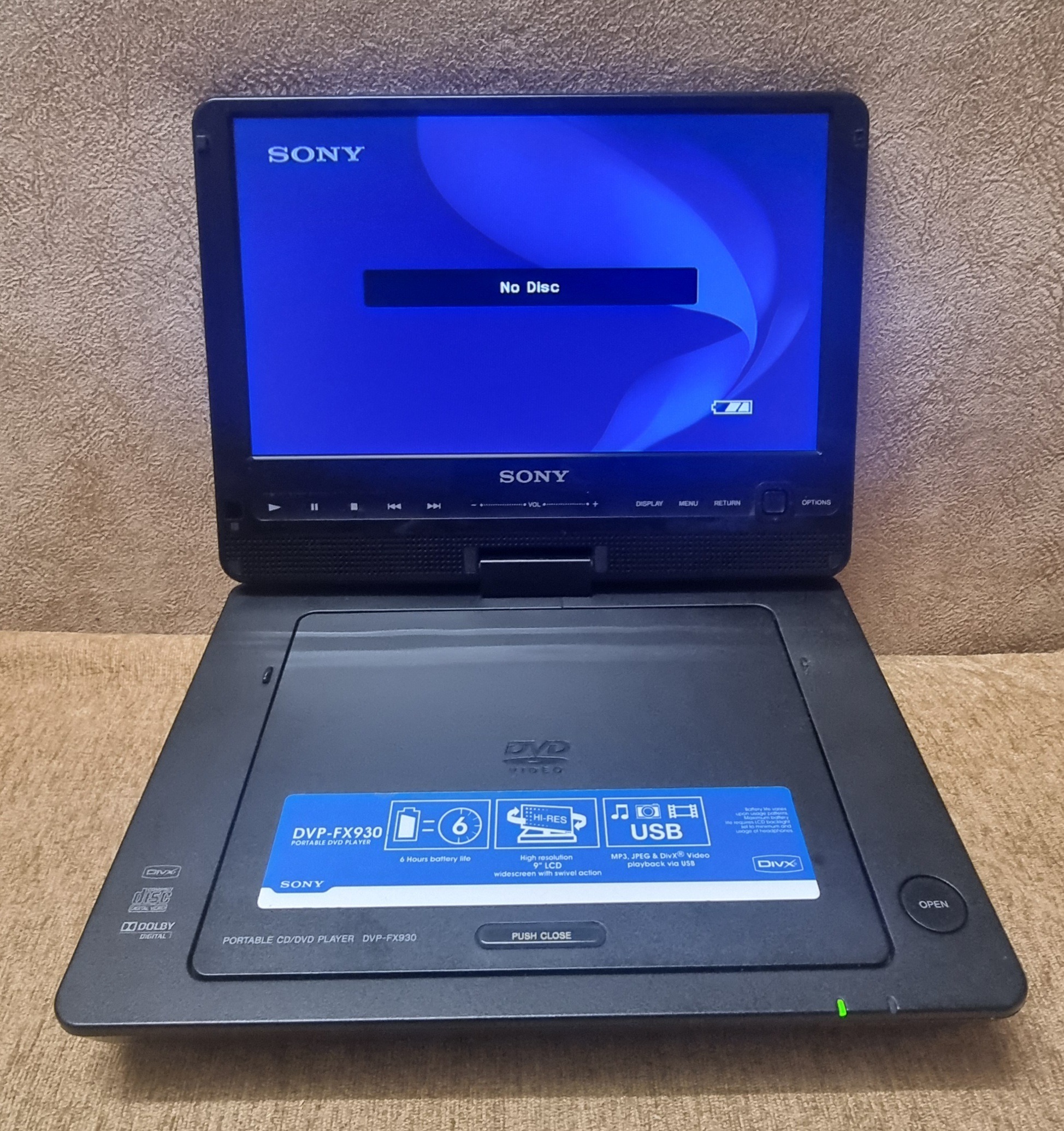 DVD PLAYER PORTABLE SONY DVP-FX930