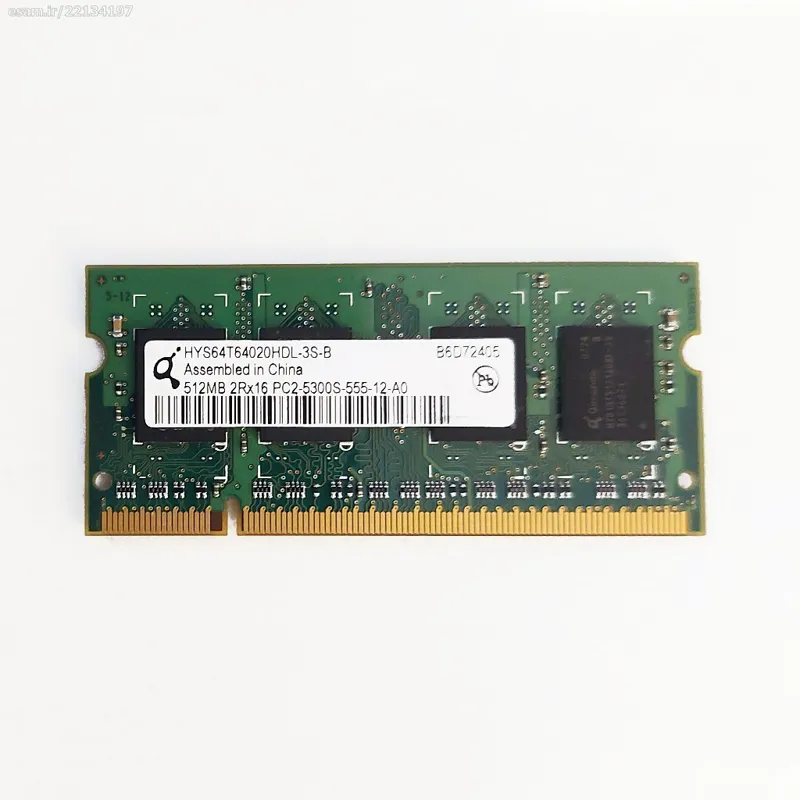 رم لپ تاپ DDR2 تک کاناله 667 مگاهرتز اینفنیو 512MB