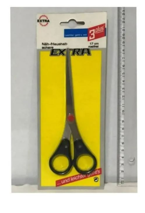 قیچی استیل ضدزنگ مشکی با تیغه بلند آلمانی