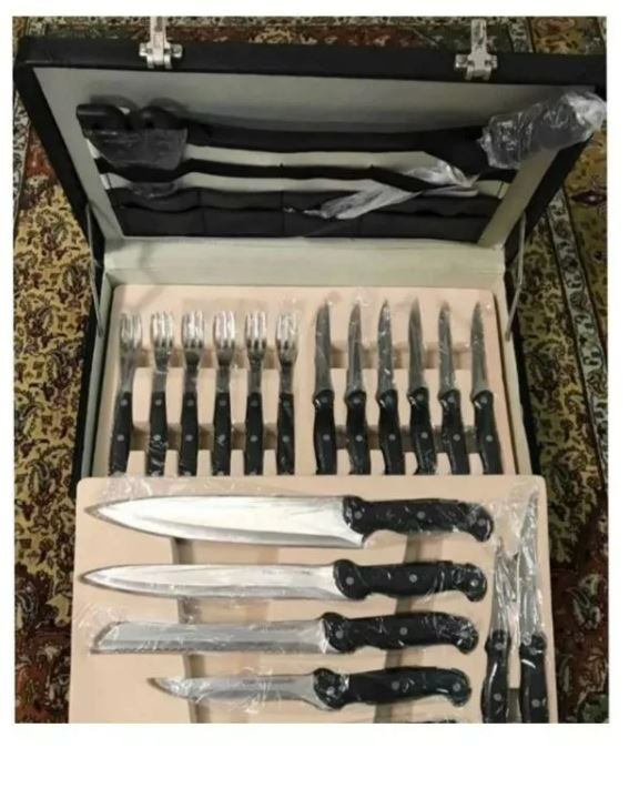 ست لاکچری چاقو و چنگال آشپزخانه با کیف سامسونت