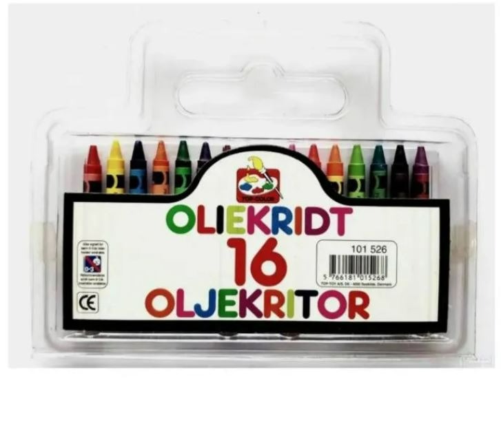 پاستل روغنی (مداد شمعی) 16 رنگ دانمارکی با کیفیت
