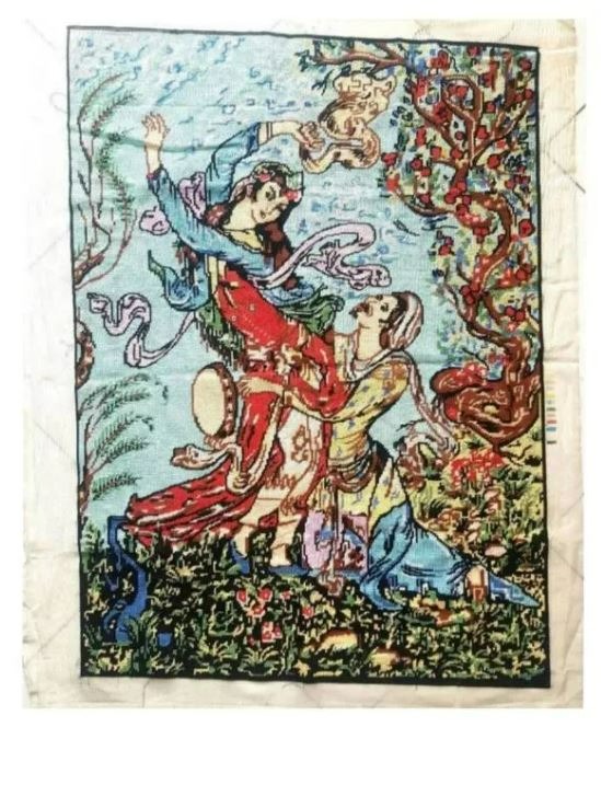 کوبلن بسیار زیبا با طرح مینیاتوری بزرگ