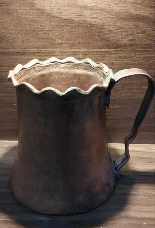 مشربه مسی 10/5سانت دهانه 9 سانت