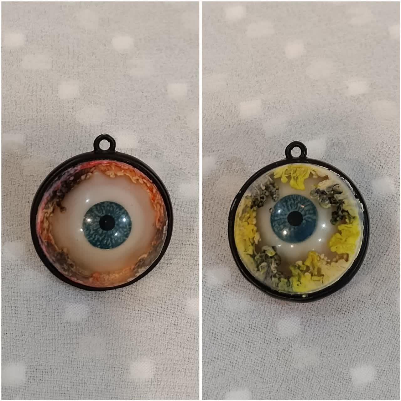 آویز گرد سه بعدی رزین چشم زیبا