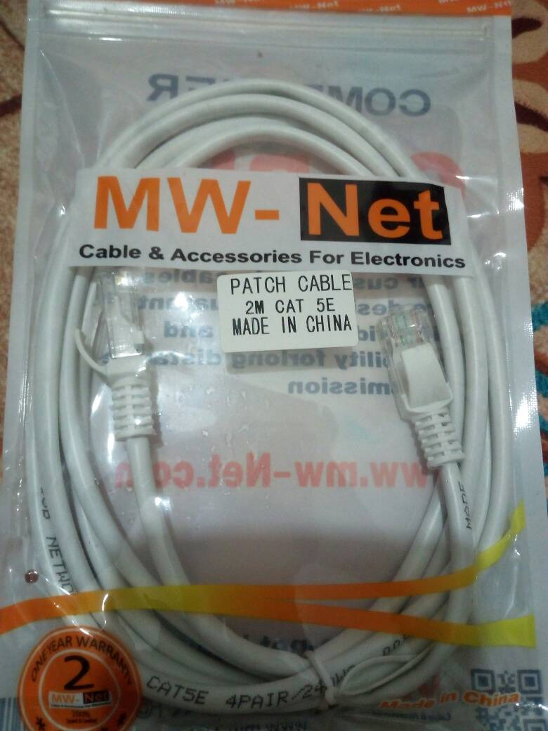 کابل شبکه 2 متری برند MWnet