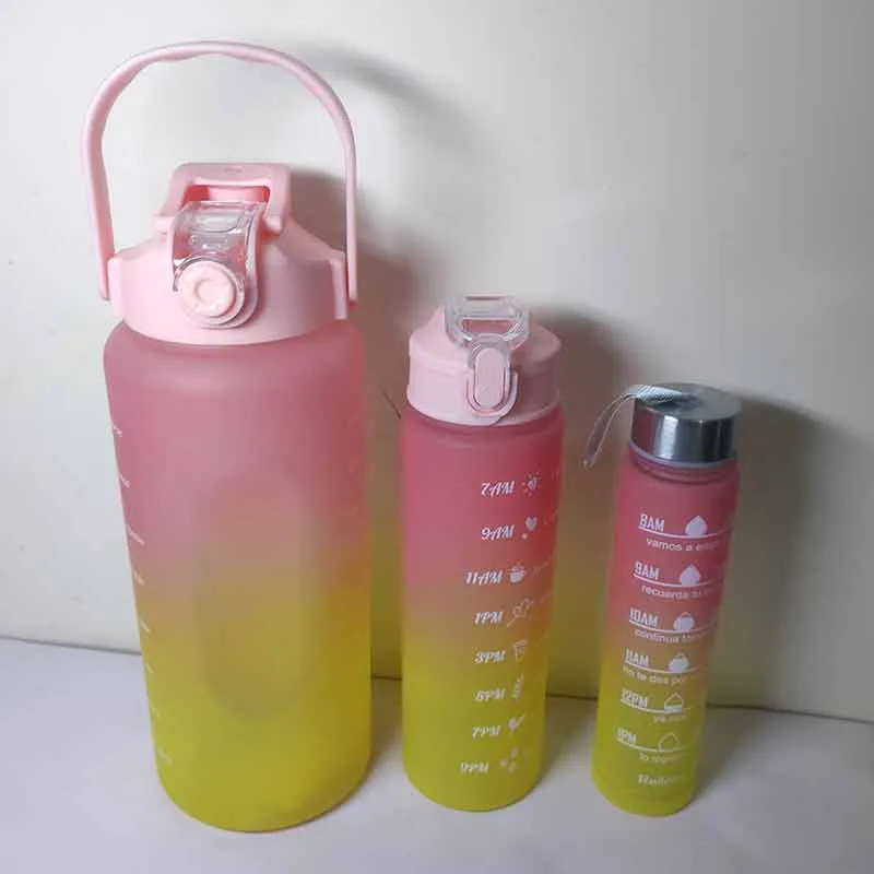 قمقمه مدل 3 قلو گنجایش 2 لیتر مجموعه 3 عددی صورتی