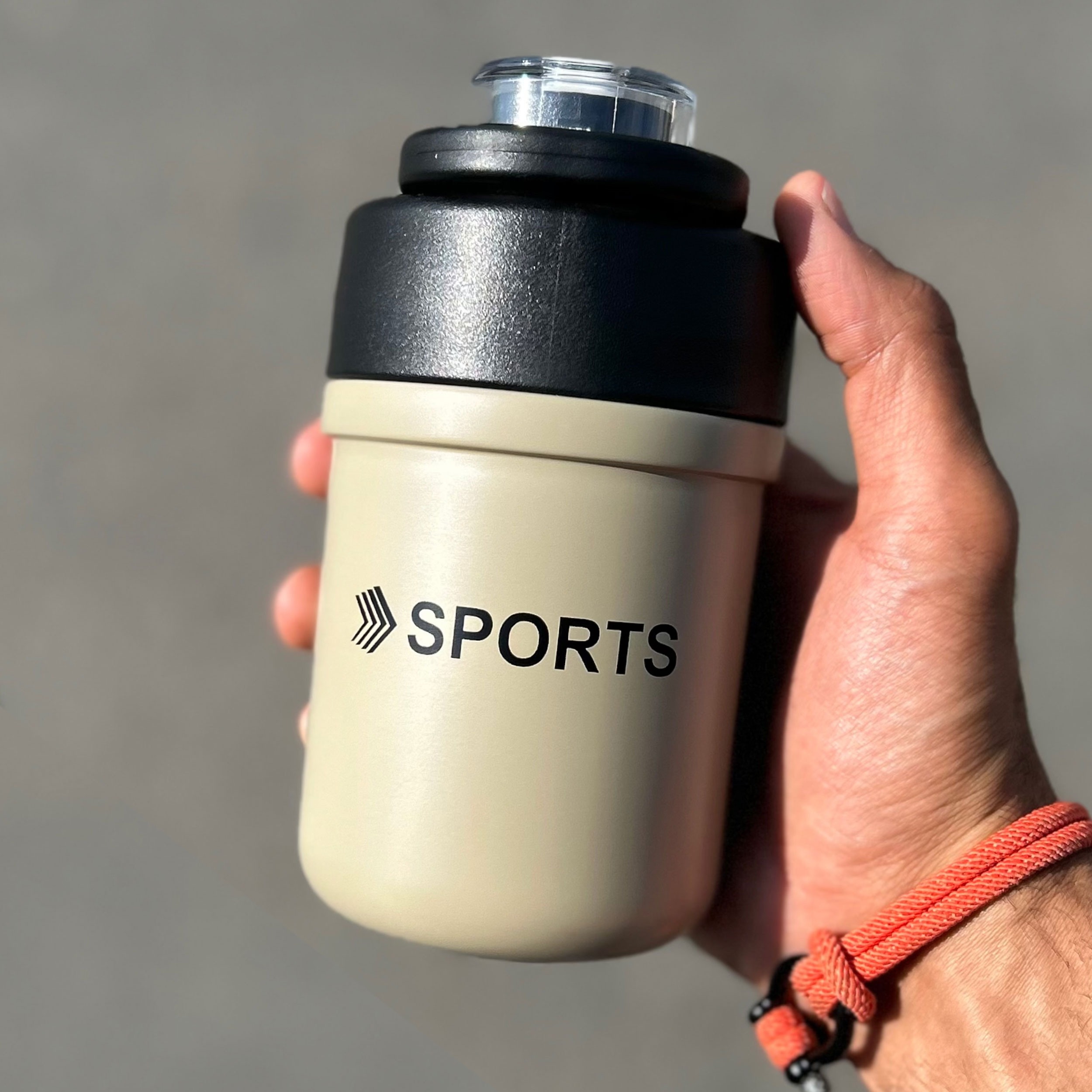 ماگ سفری دو حالته اسپرت گنجایش 0.38 لیتر خاکی