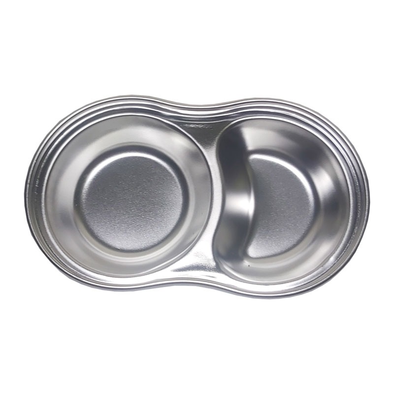 اردو خوری مدل استیل دو خانه طرح گرد استیل