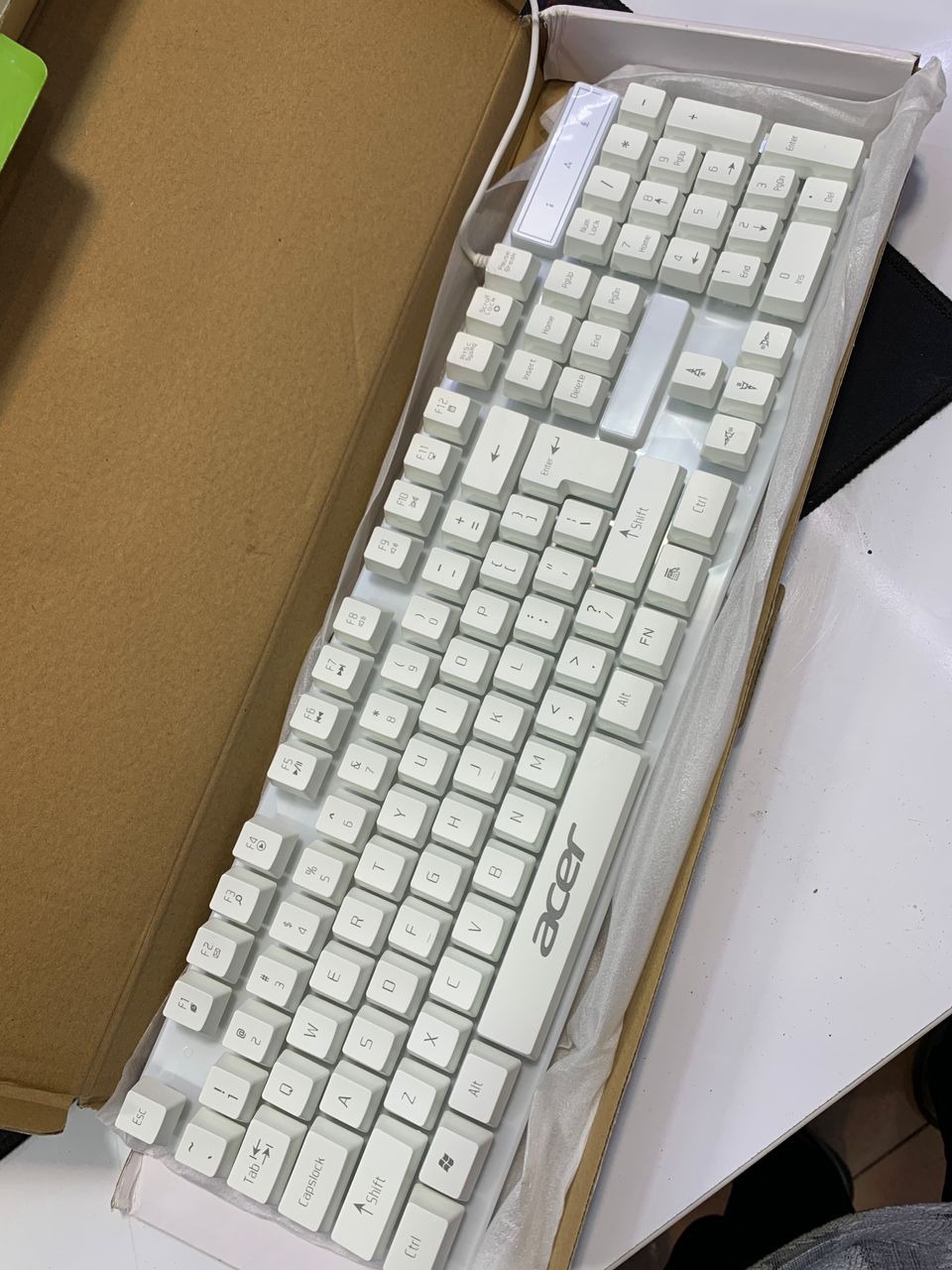 کیبورد ACER سفید RGB