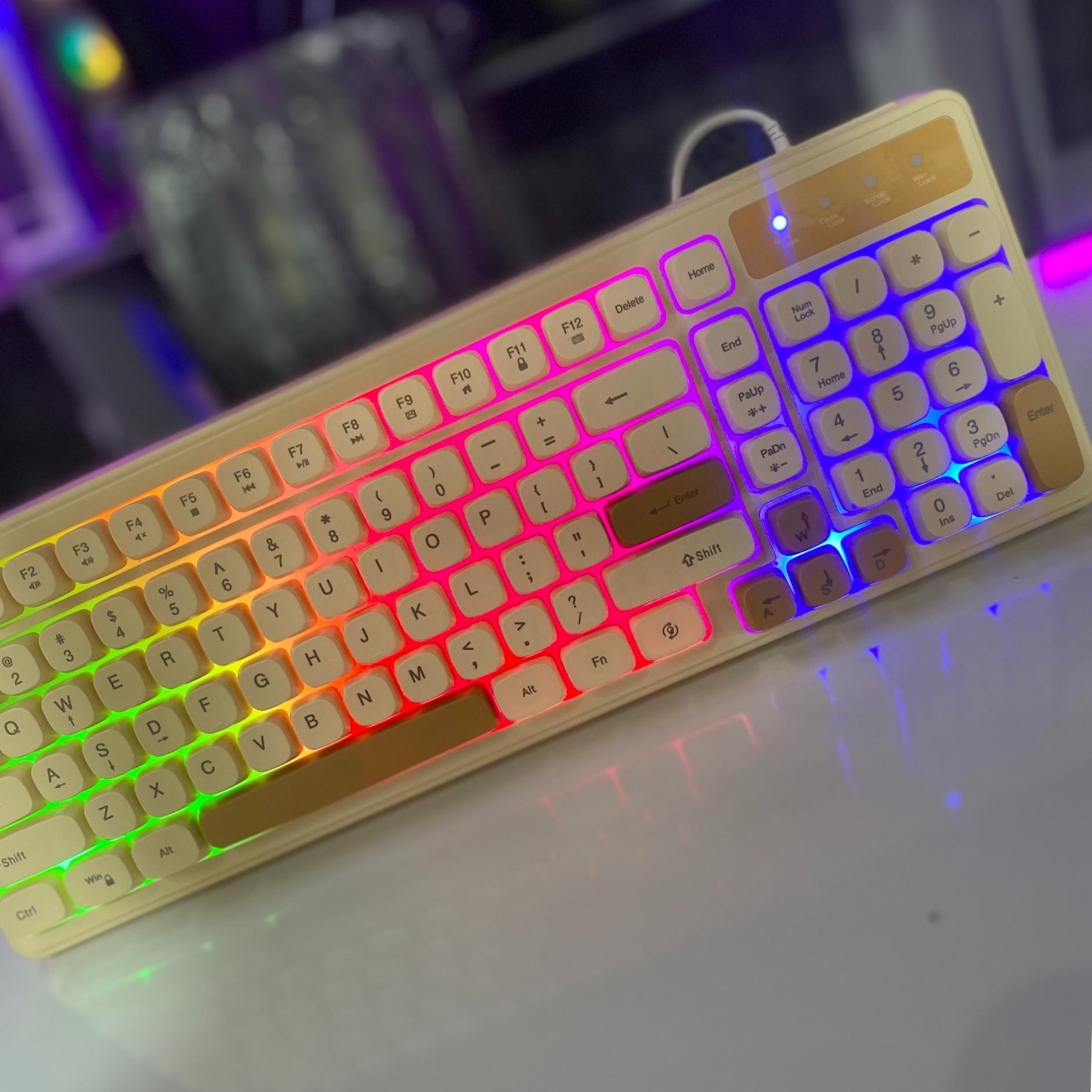 ست کیبورد و موس بی سیم LB-C01 اورجینال و RGBدار