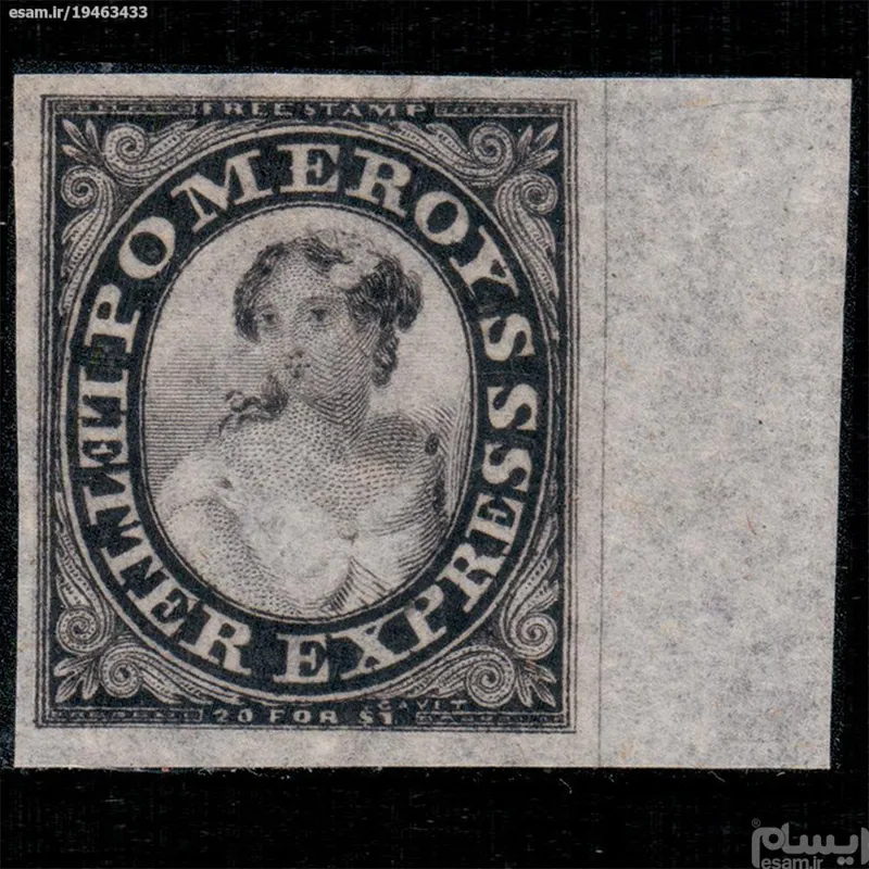 تمبر 177ساله عتیقه آمریکا 1844-اسکات117L4-ارزش200$