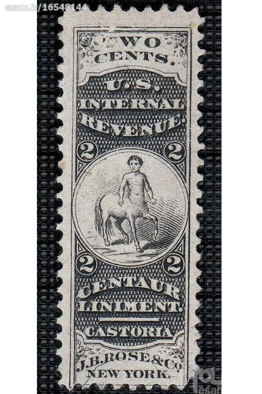 تمبرکمیاب آمریکا1871 عتیقۀ 25$ بی باطل کد RS204b