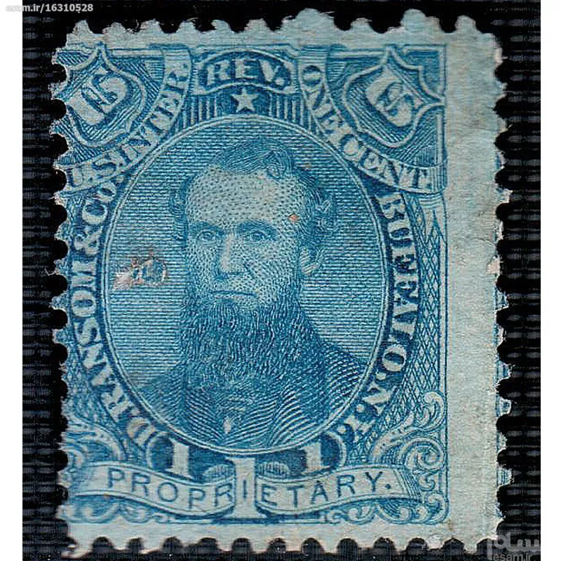 تمبرکمیاب آمریکا1877 عتیقه 125$ بی باطل کدRS196c
