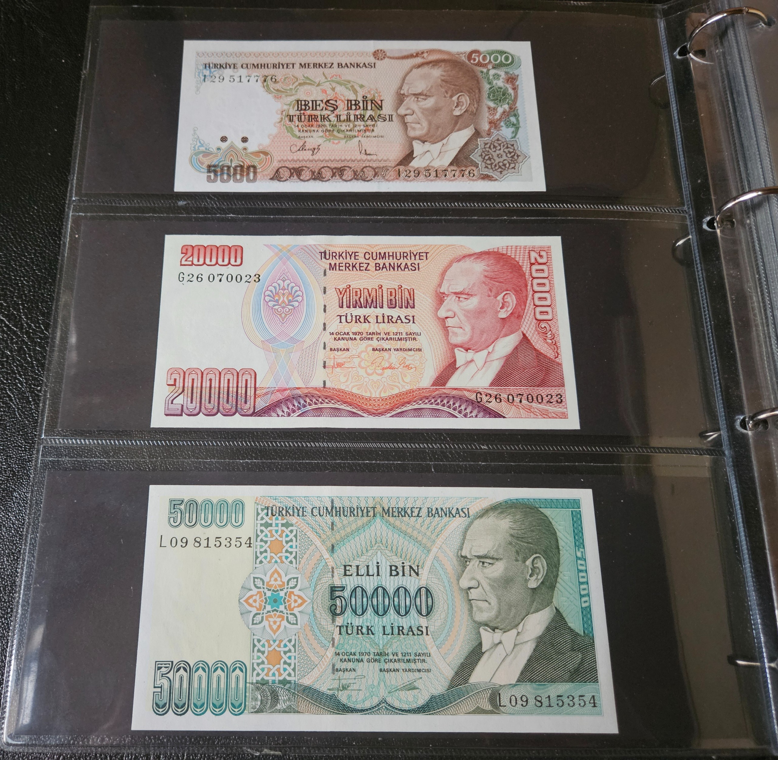 ست اسکناس لیر ترکیه
