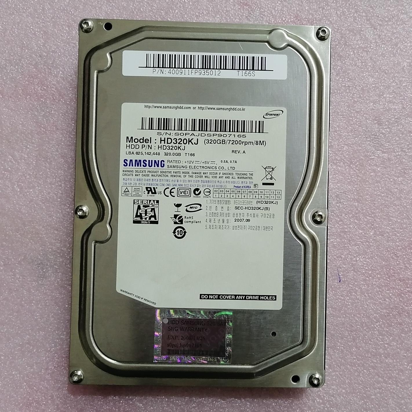 هارد 320 گیگ سامسونگ کارکرد 384 روز