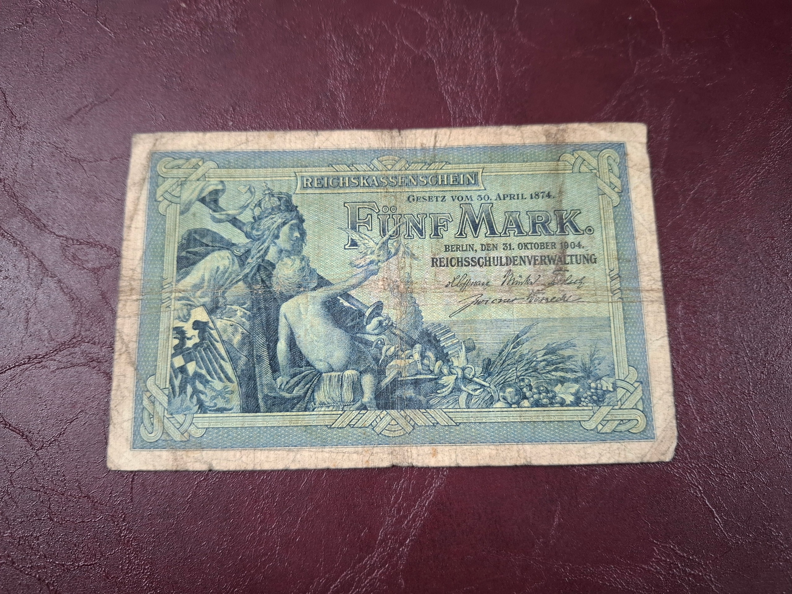 5 مارک آلمان 1904 زمان قاجار