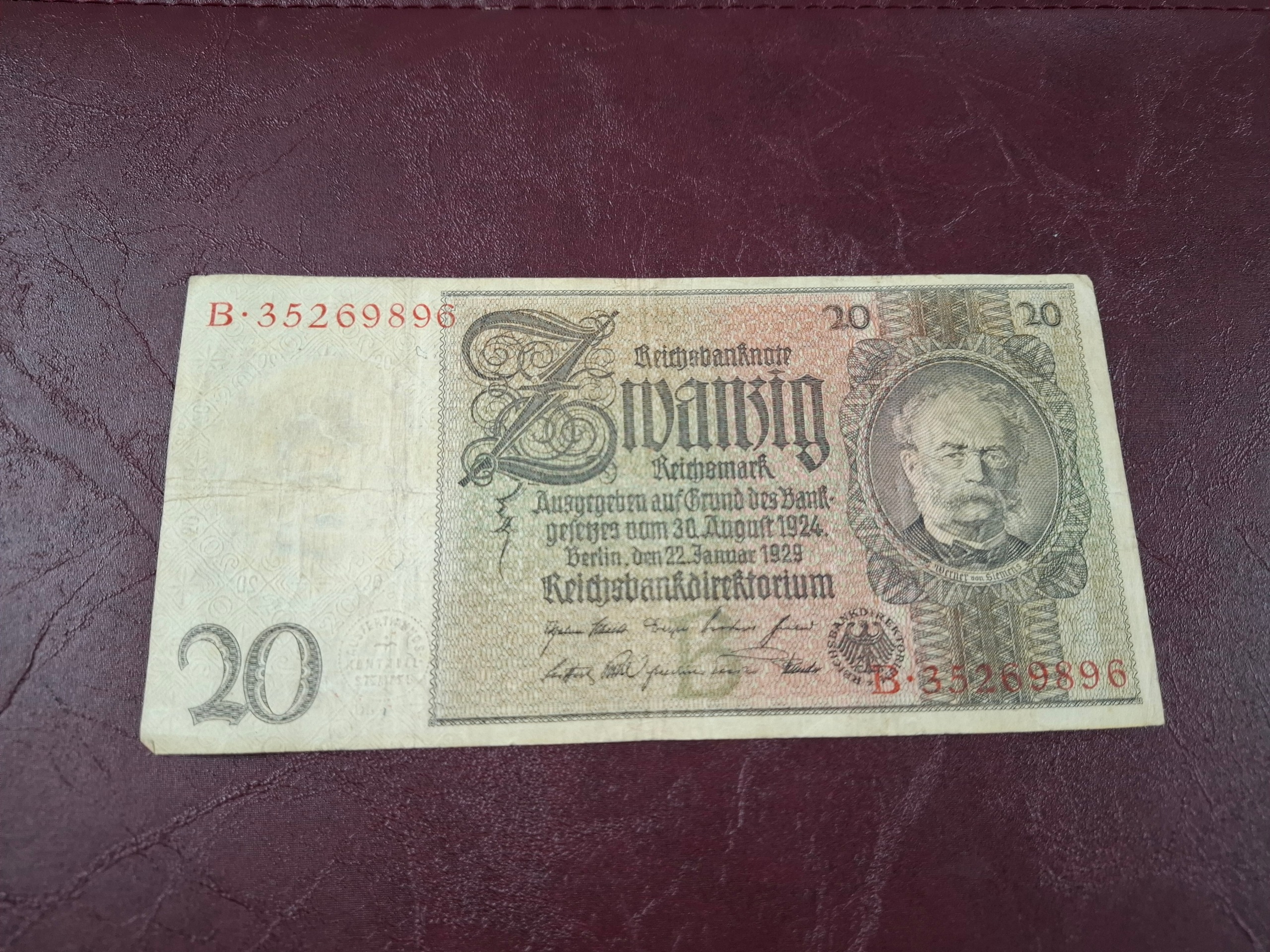 20 مارک آلمان مناسبتی 1929