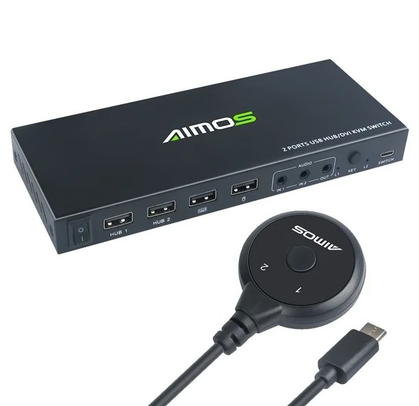 سوئیچ 2 در 1 DVI KVM Switch Dual Displays