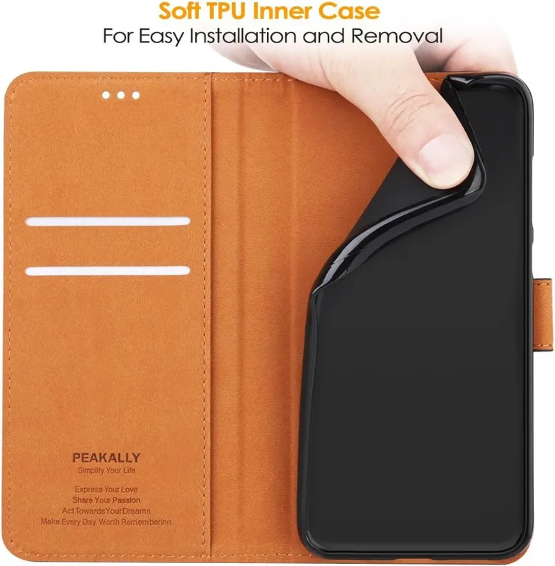 قاب محافظ و کارت چرم PUسامسونگ گلکسی A6 2018