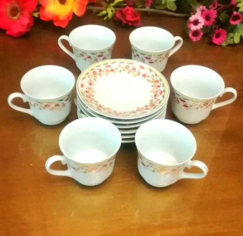 فنجان نعلبکی  قهوه خوری زیبا یکدست