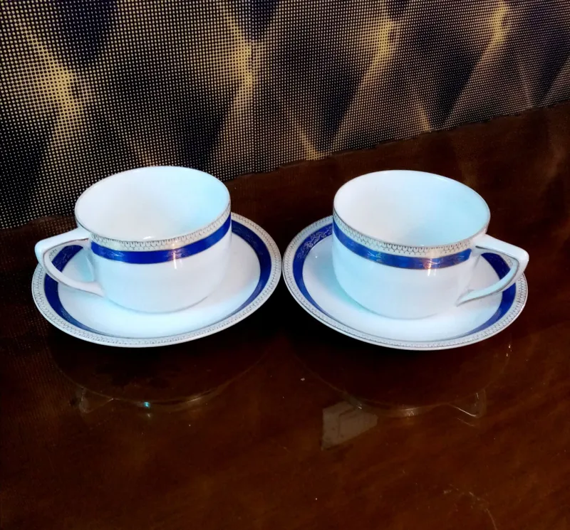 یکجفت فنجان نعلبکی مسعود چایخوری نایاب