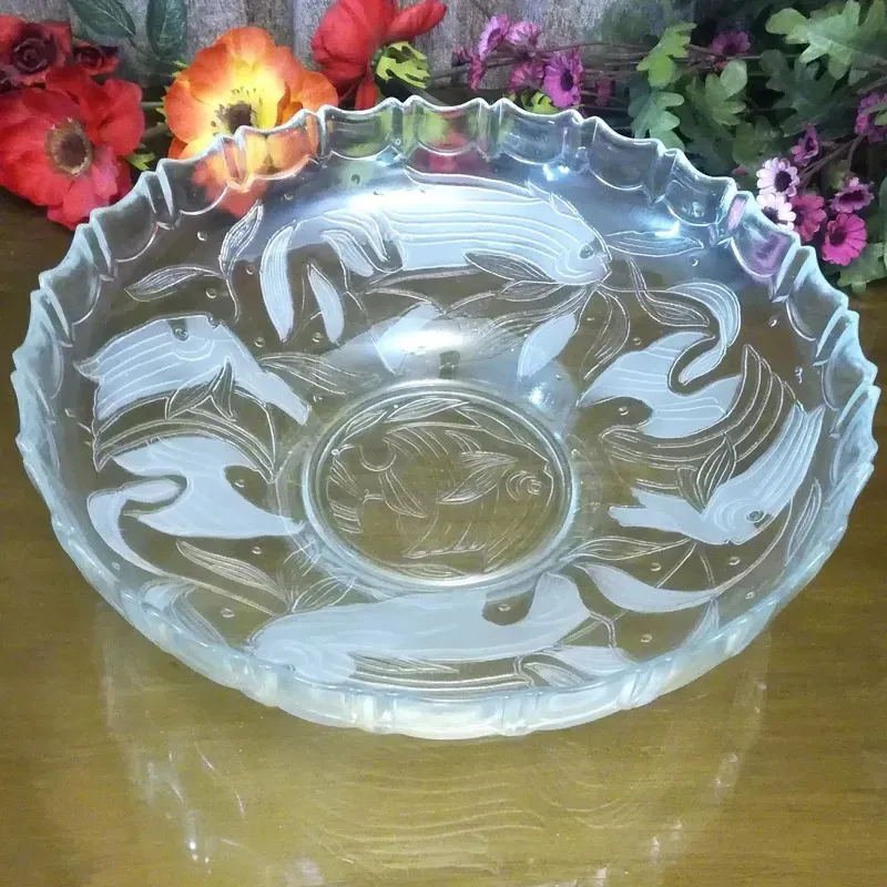 ظرف میوه خوری بزرگ ماهی دوره پهلوی