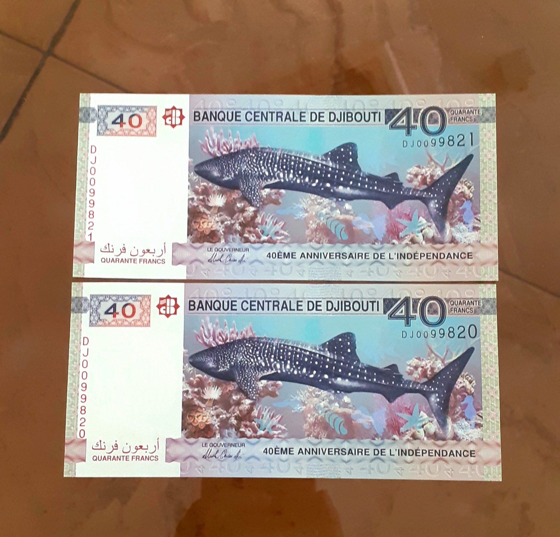 اسکناس 40 فرانک جیبوتی