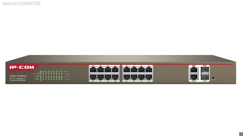 سوئیچ شبکه آی پی کام مدل S3300-18-PWR-M