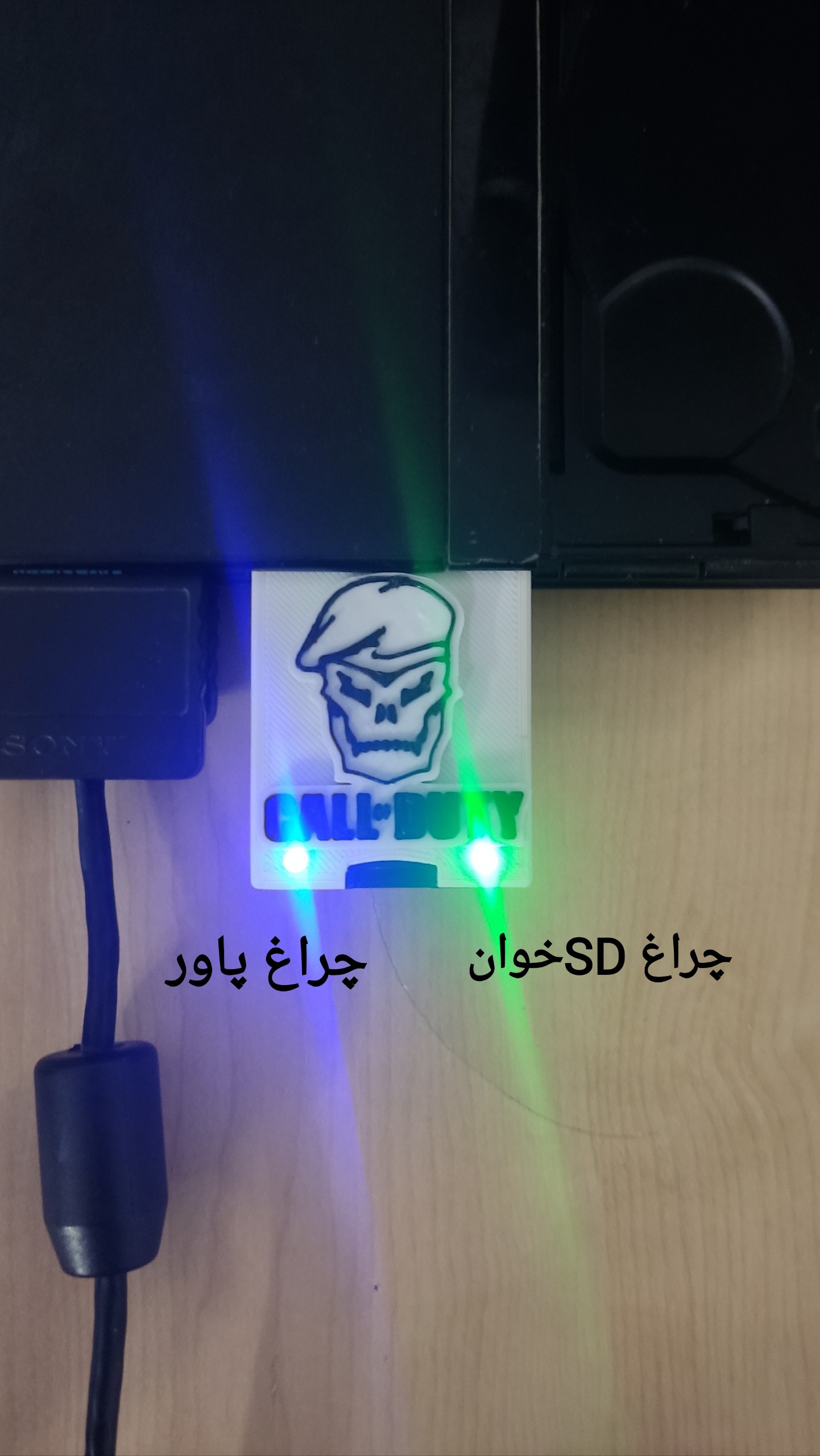 مموری(ماژولSDخوانPS2)سفید لوگو کال اف دیوتی