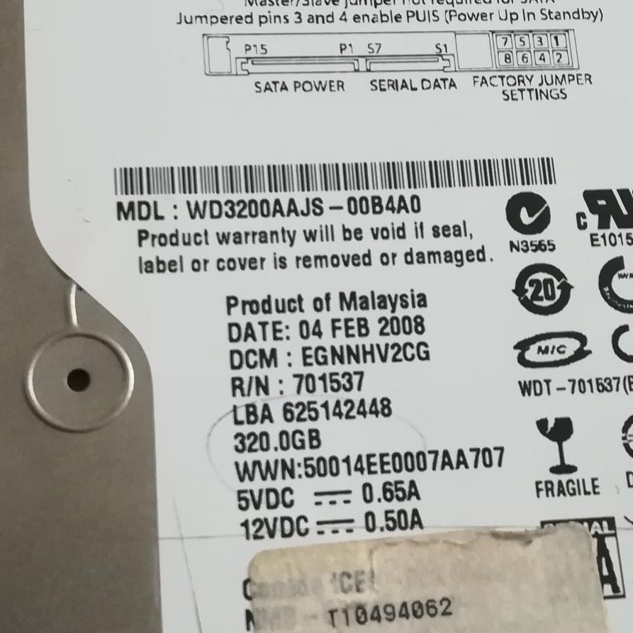 هارد Western Digital Caviar Black320