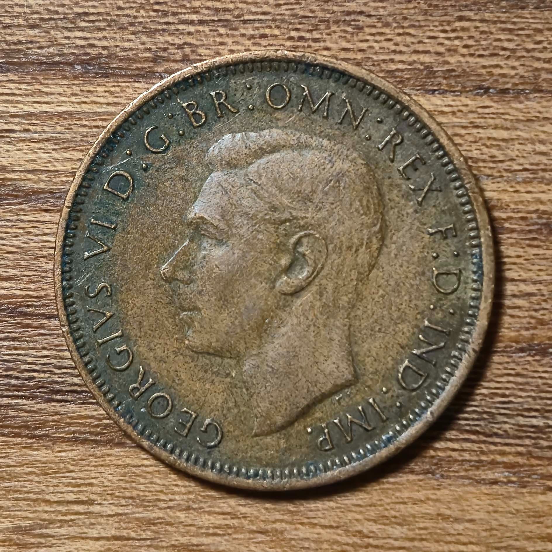 نیم پنی بریتانیا جرج ششم 1945