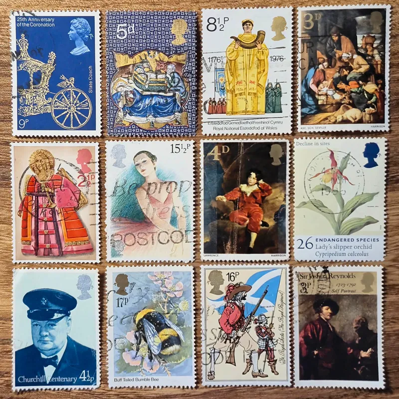 12 تمبر بریتانیا (بی تکرار)