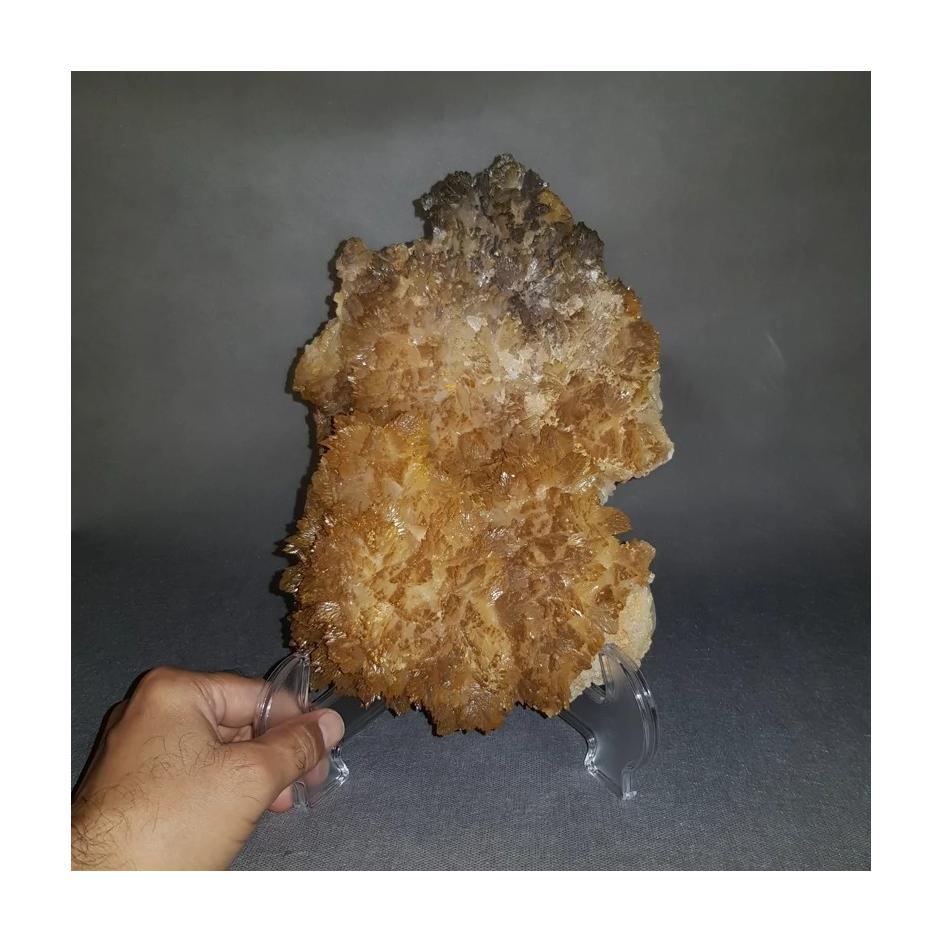 گوهر سنگ کلسیت طلایی غول آسا کلکسیونی