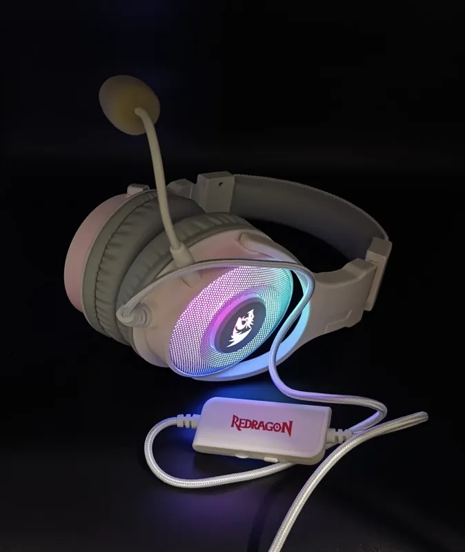 هدست گیمینگ RGB پاندورا برند Redragon به رنگ سفید